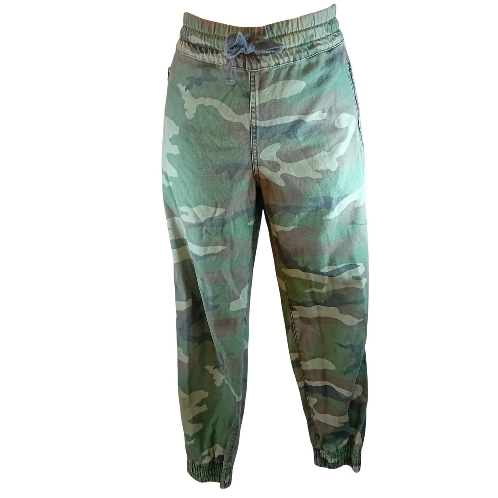 Y2K Revival Aritzia Tna Camo Jogger Cargo Pants Drawstring Zip Pocket Oversize M